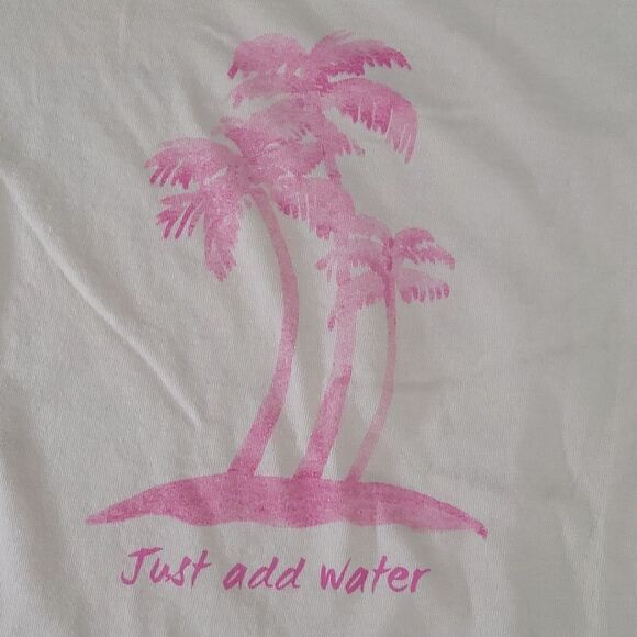 🔺️Life is Good Yellow Palm Tree Short Sleeve Top Medium - Picture 6 of 10